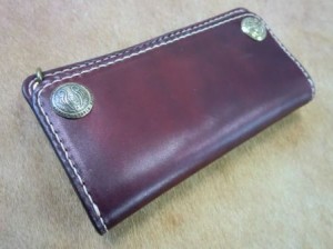 2ボタンロング赤茶-2