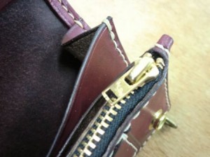 2ボタンロング赤茶-6