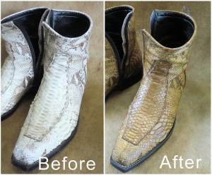 ブーツ染め直し１