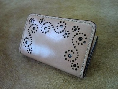 パンチング唐草名刺入れ-2