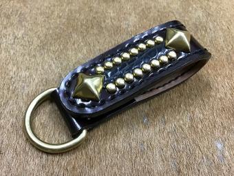 クロコダイルスタッズベルトループIP1/コードバン